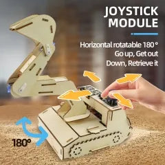 Keyestudio STEM Programming DIY Excavator Learning Kit With Microbit Board Wooden Electronic Component Kit For Microbit
