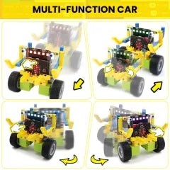 Keyestudio Microbit Variant Master 8-in-1 Multifunctional Programming Robot for Micro Bit Compatible with Lego