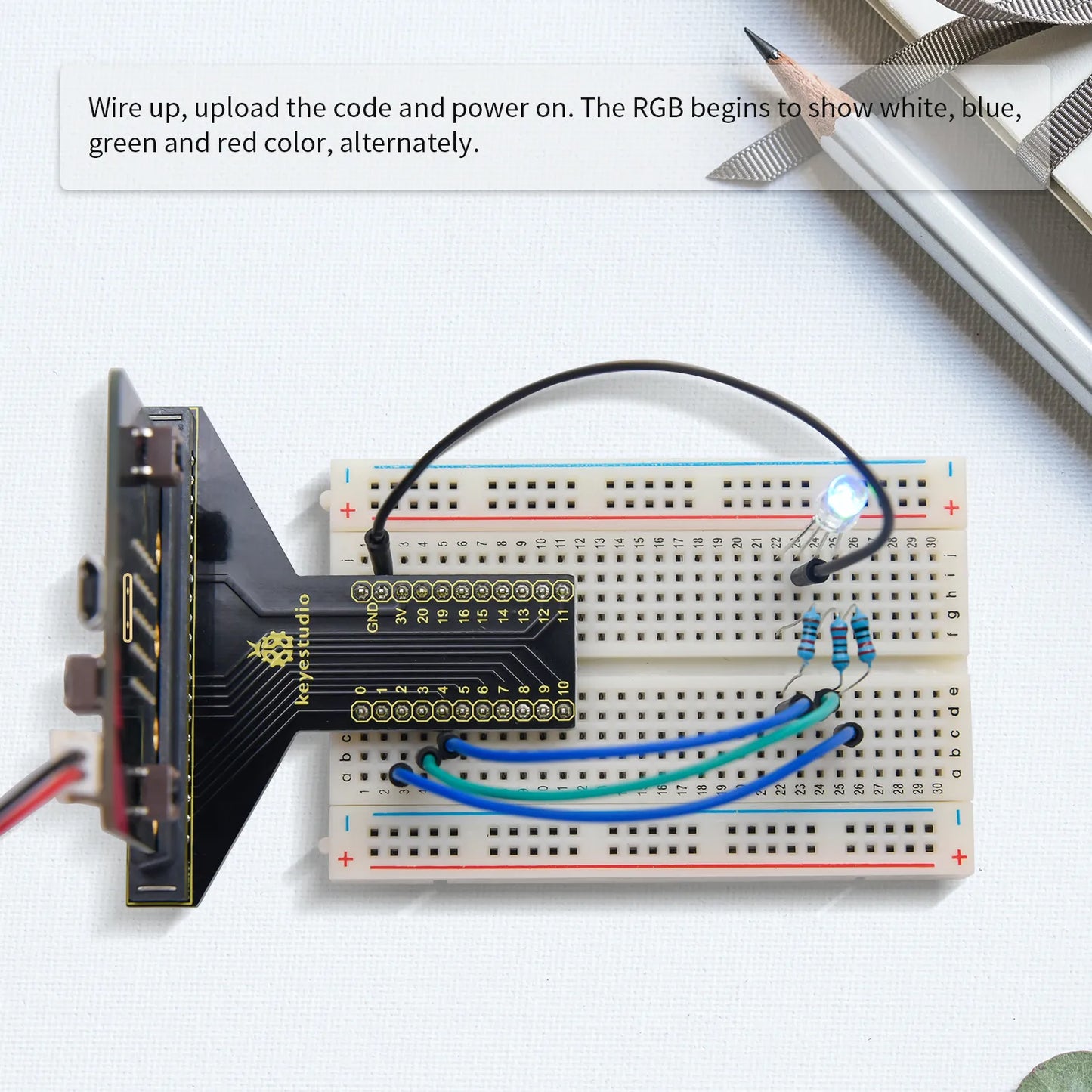 Keyestudio Programming STEM Micro bit V2 Kit Complete Starter Kit (With Micro bit Board)