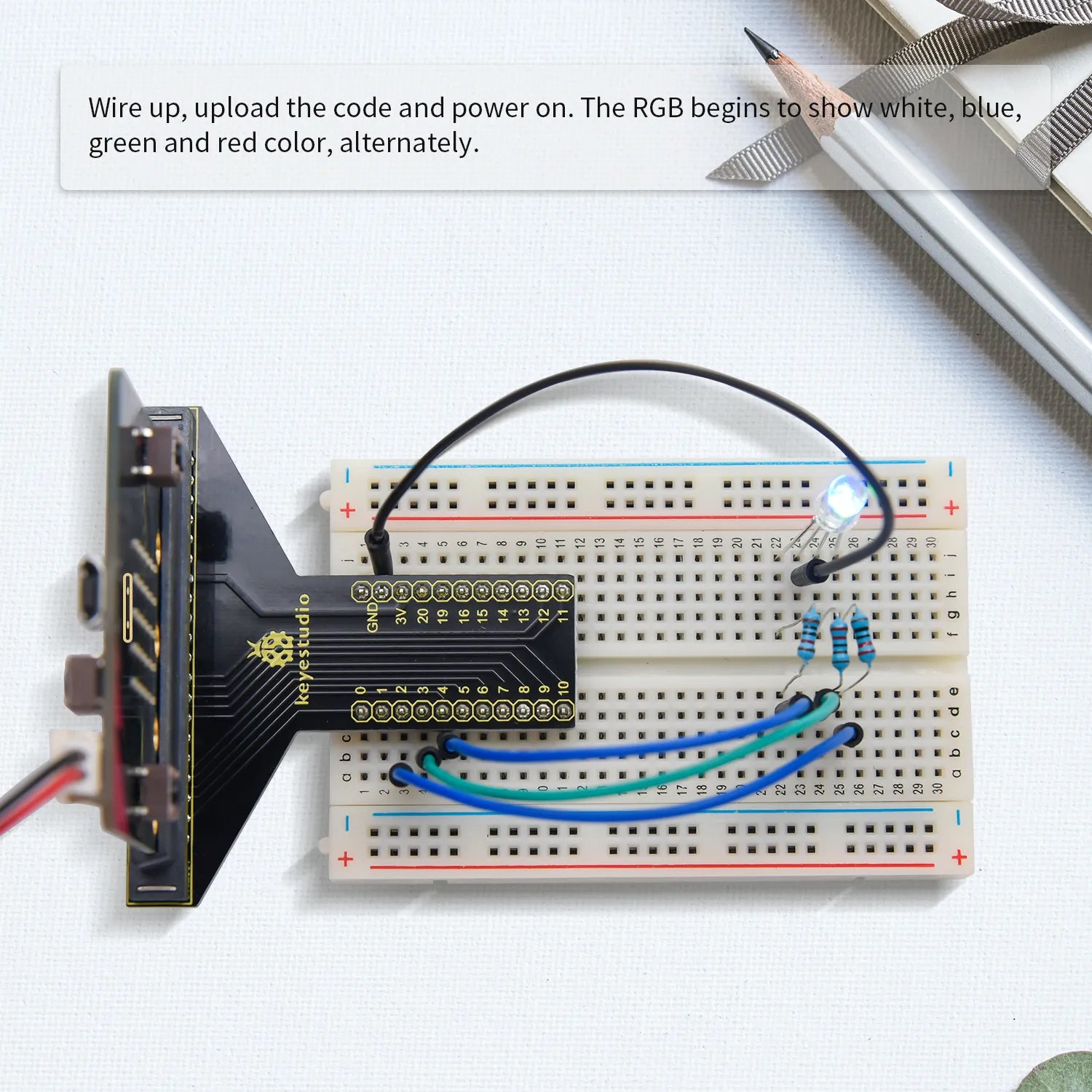 Keyestudio Programming STEM Micro bit V2 Kit Complete Starter Kit (With Micro bit Board)