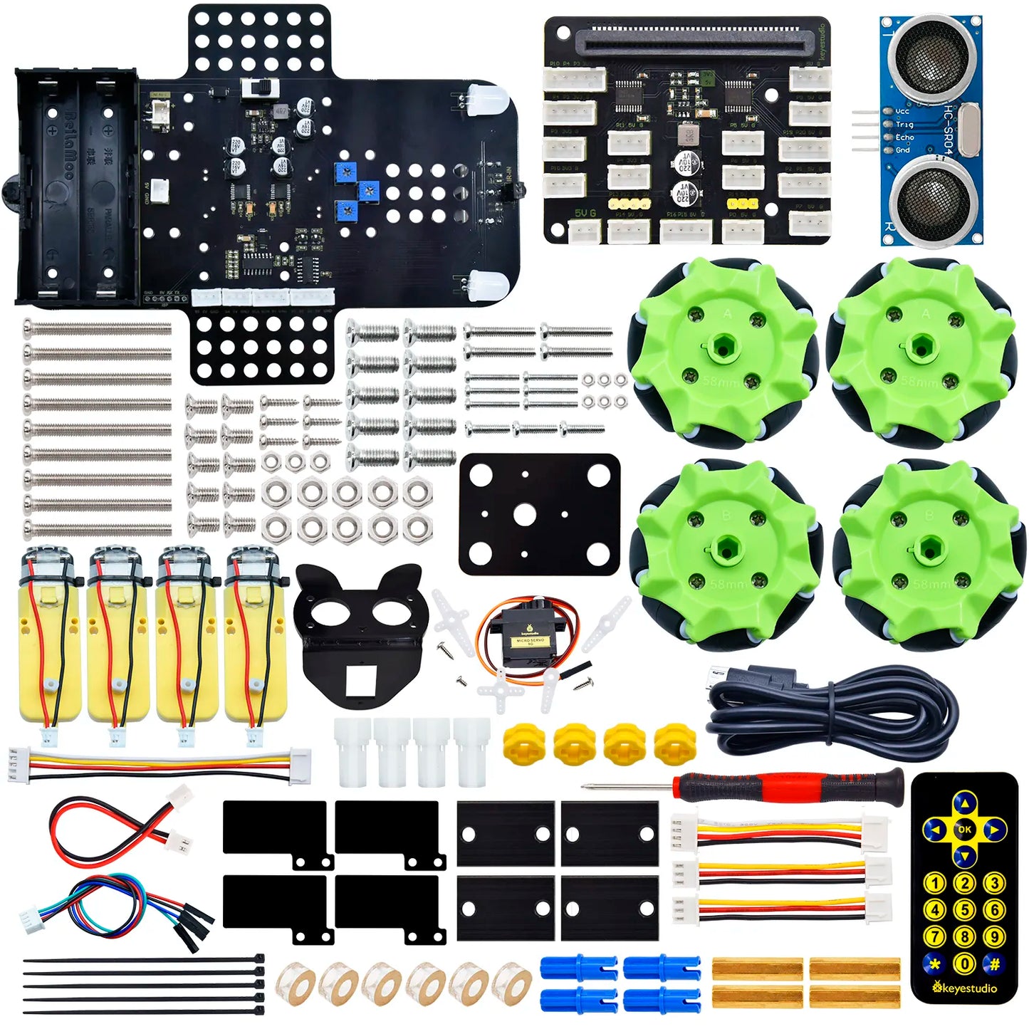 Keyestudio Micro bit 4WD Mecanum Robot Car V2.0 DIY Smart Kit Without Microbit Board