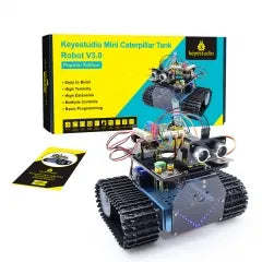 Keyestudio Mini Caterpillar Tank Robot V3.0 For Arduino Kit Robot Car DIY Programmable STEM Toys