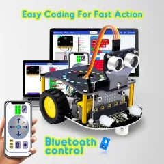 Keyestudio Microbit Robot Mini Smart Robot Car STEM Robot Kit V2.0 Without Microbit Main Board