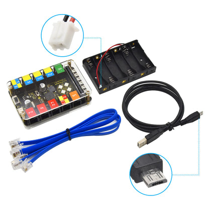 Keyestudio EASY PLUG Microbit V2 Super Starter Kit Makecode Programming Electronic Kit Without Microbit Board