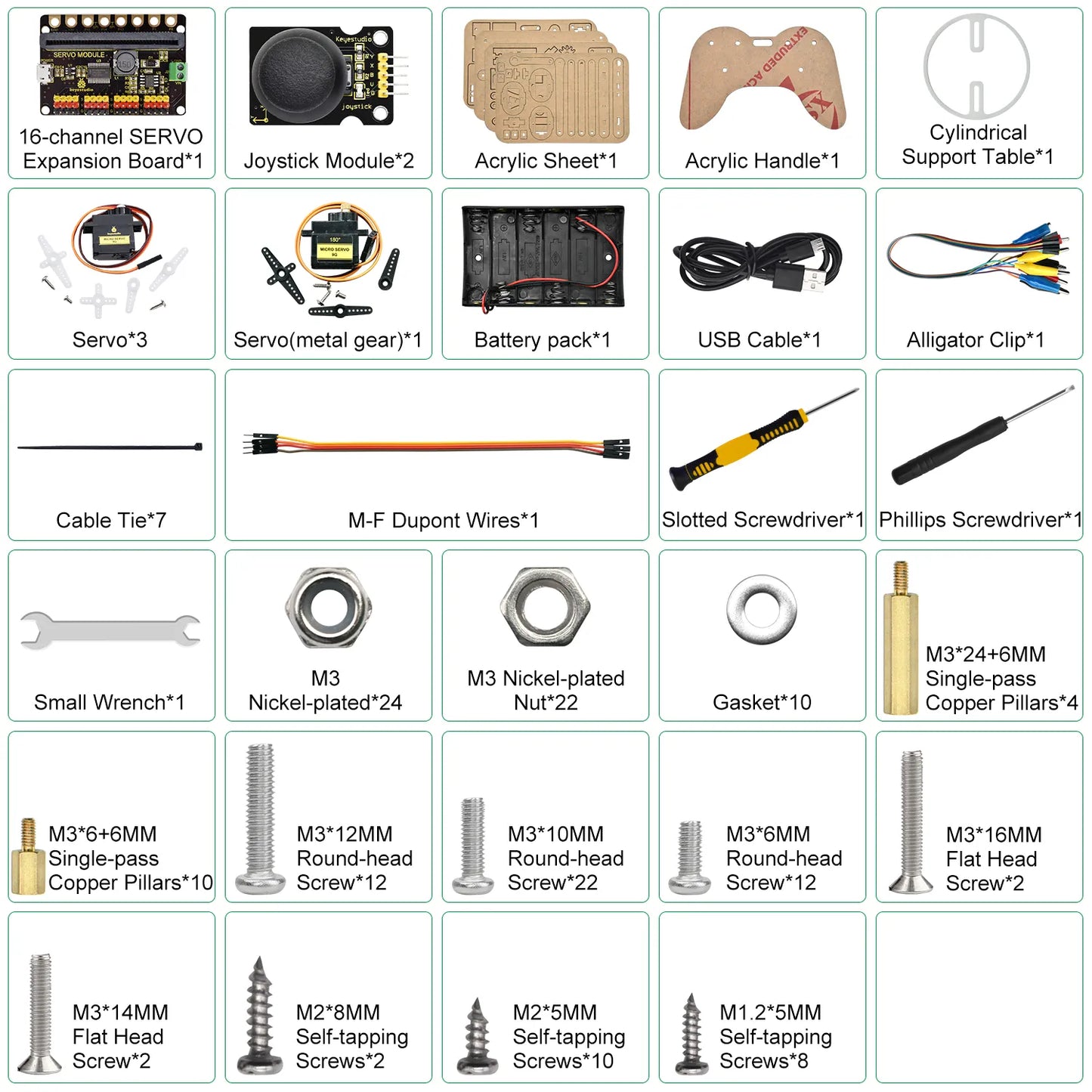 Keyestudio 4DOF Robot Arm Microbit Learning Kit Robot Arm Kit DIY Robot STEM Programming Without Microbit Board