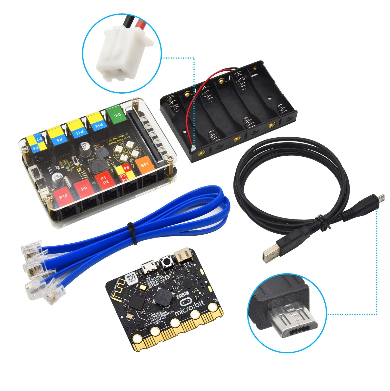 Keyestudio EASY PLUG Super Starter Kit for BBC micro bit STEM EDU with micro:bit Board