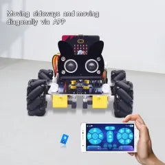 Keyestudio Micro Bit V2 4WD Mecanum Wheel Robot Car Kit STEM Toys Makecode &Python Programming With Microbit Board