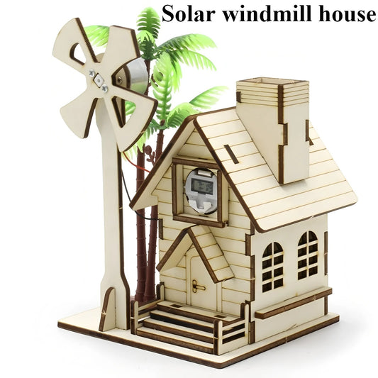 Casa Moinho Giratório Solar DIY